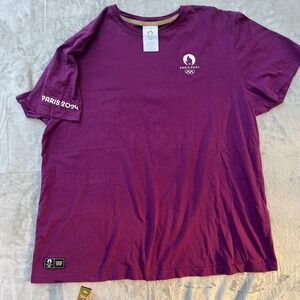 Paris 2024 Olympics Plongeon Diving T-Shirt Purple XL Official Merchandise